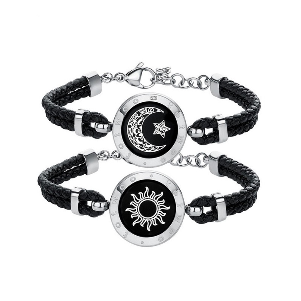 New! Totwoo Sun/Moon Touch Bracelets For Long Distance Couples To Keep In Touch!